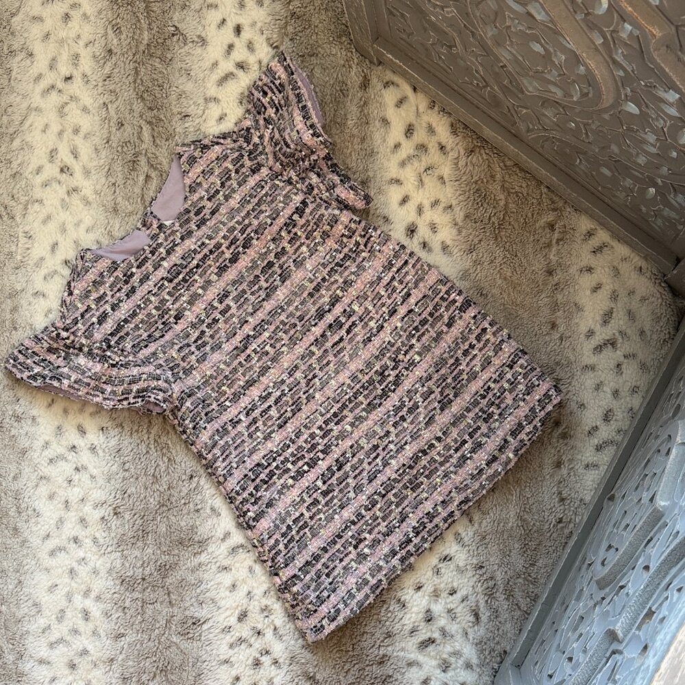 Janie and Jack purple sparkly tweed dress girls 3T formal event holiday party